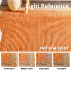 Rustic Yellow Rectangular Jute Carpet For Living Room And Home Interior