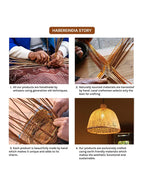 Natural Bamboo Hanging Lamp for Kids Room and Living Room