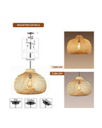Elegant Bamboo Ceiling Lamp for Home and Balcony