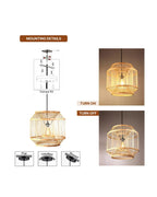 Decorative Bamboo Ceiling Lamp for Home Decor and Hall