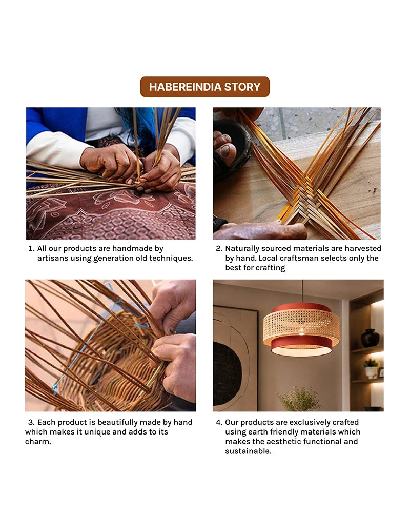 Artistic Bamboo Hanging Light for Living Space and Dining Area