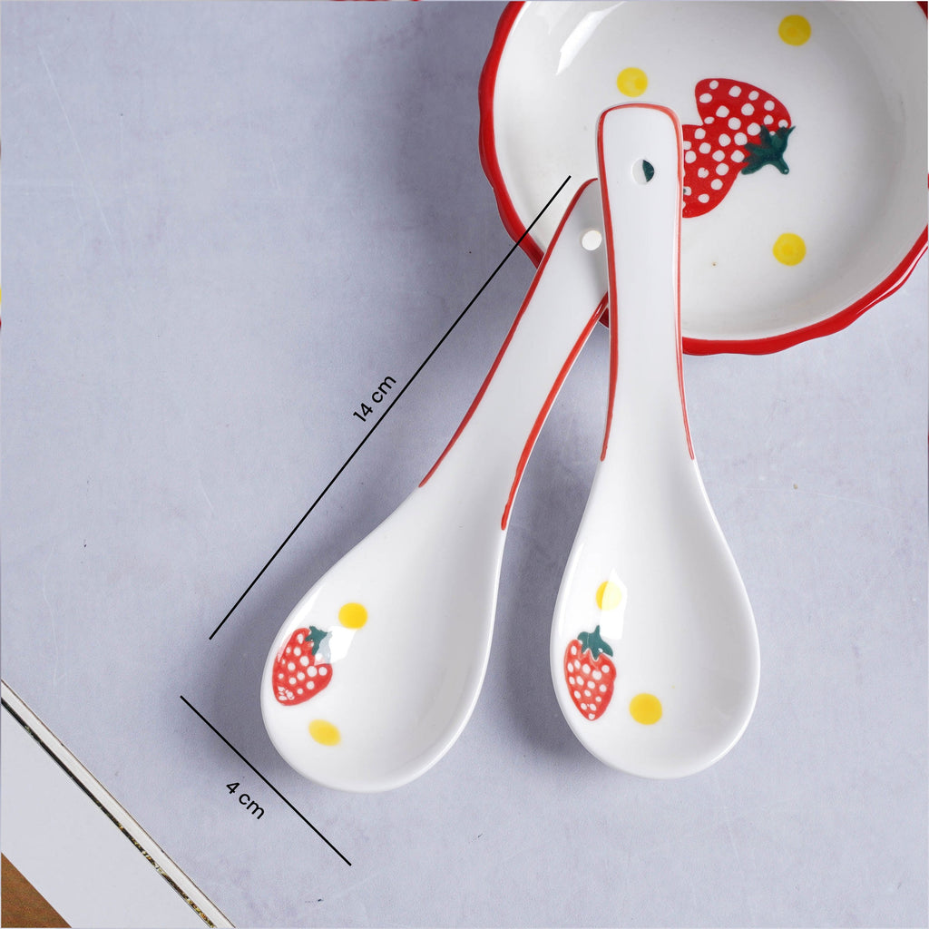Strawberry 8 Piece Dinner Set For 2 Nestasia