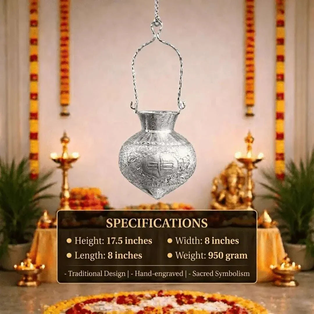 German Silver Hanging Jal Dhara Vedansh Craft