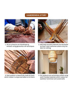 Minimalist Bamboo Pendant Light for Balcony and Patio