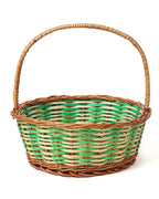 Handcrafted Pyala Shaped Wicker Basket for Fruit Display and Gift Hampers