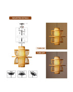 Bamboo Ceiling Lamp for Living Room Decoration