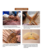 Handmade Rattan Ceiling Light for Home and Balcony