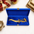 Brass Handcrafted Katar with Velvet Gift Box – Premium Indian Decor (9.5 Inch) Vedansh Craft