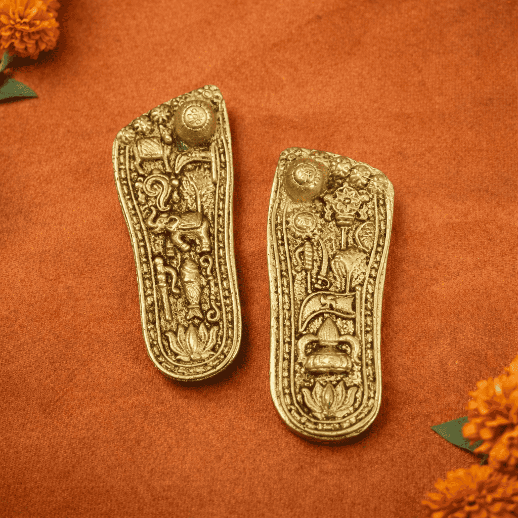 Brass Charan Paduka Set (3 Inch) Vedansh Craft