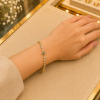 Leaf & Vine Tennis Bracelet for Women | CZ Stones, Gold-Tone Clasp Vedansh Craft