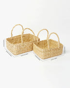Woven Seagrass Fruit Hamper Basket for Multipurpose Storage and Decorative Use