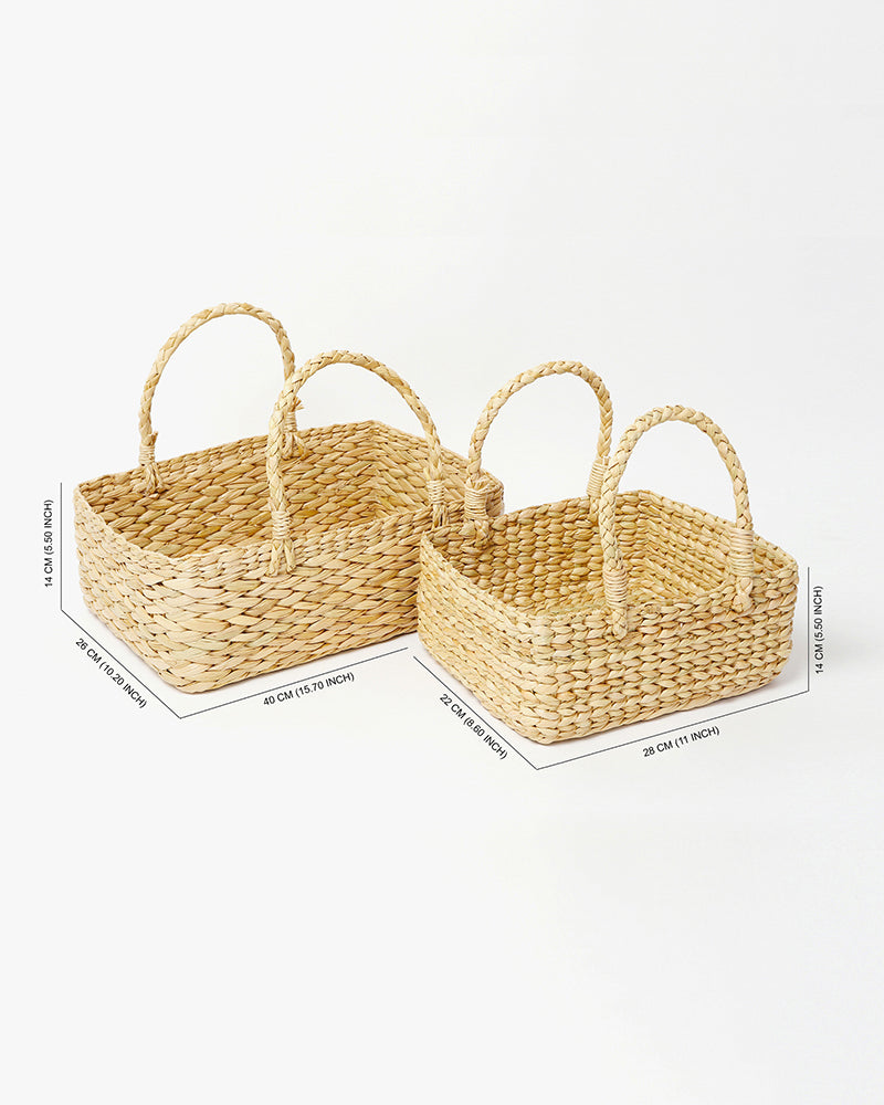 Woven Seagrass Fruit Hamper Basket for Multipurpose Storage and Decorative Use
