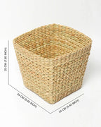 Eco-Friendly Seagrass Dustbin for Minimalist and Modern Home Decor
