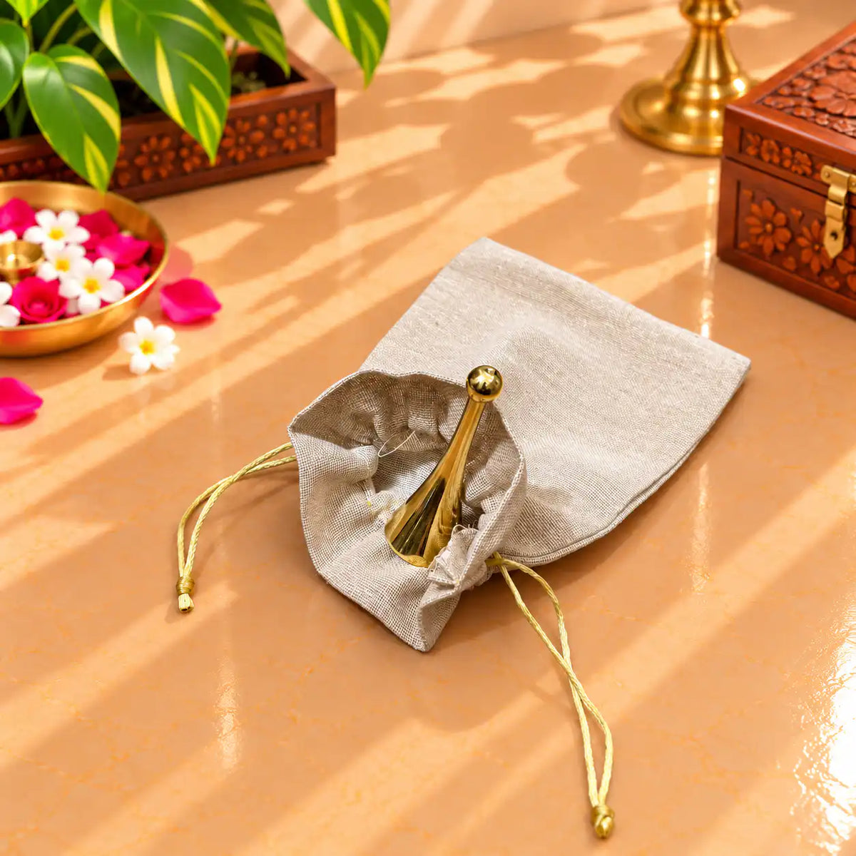 Brass Pooja Potli Gift Hamper: Bulk Corporate Gifting Vedansh Craft