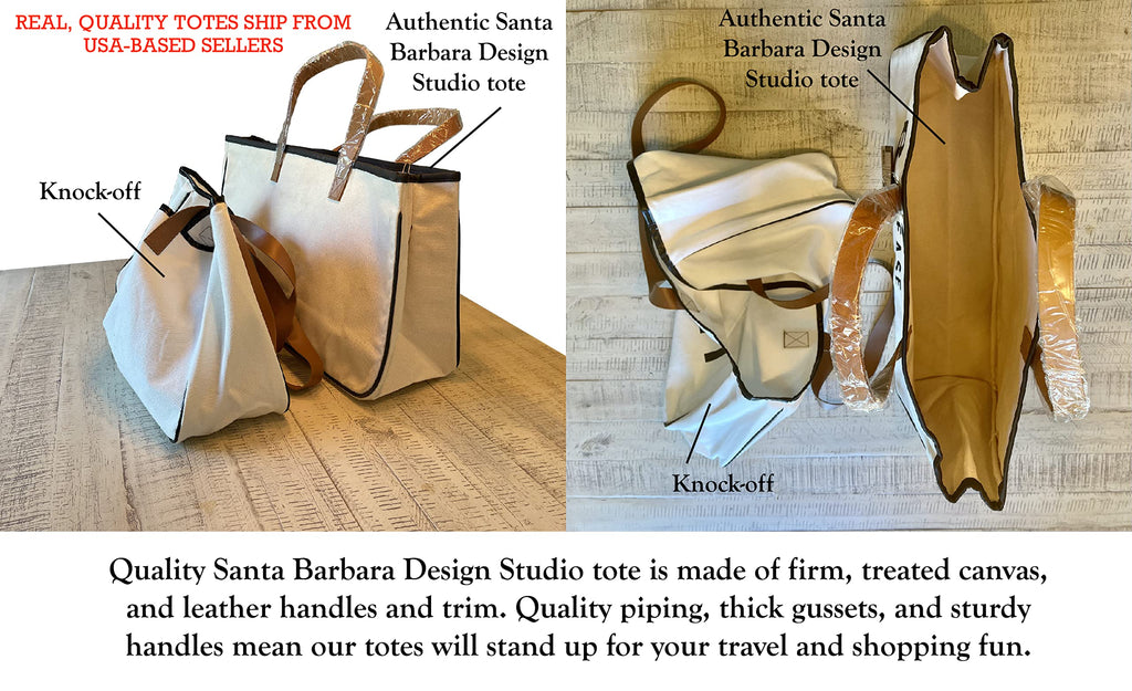 Santa Barbara Design Studio Tote Bag Hold Everything Collection Black and White 100% Cotton Canvas with Genuine Leather Handles, Large, Summer Vibes
