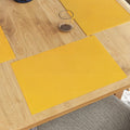Encasa XO Dining Table Placemats, Ribbed Cotton Non-Slip Place Mats Yellow Kafalo
