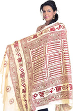 Exotic India Women's Shawl (SRB84-pearled-ivory_Pearled Ivory_OS)