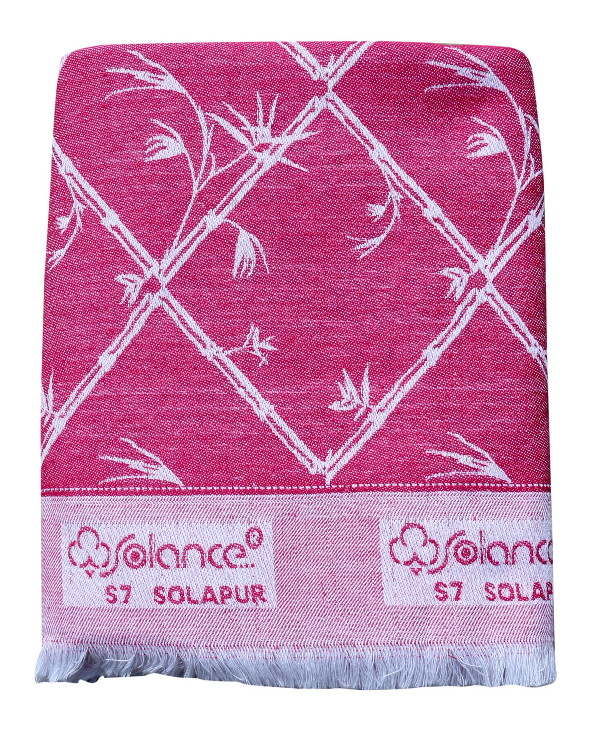 Mandhania Cotton Soft Light Weight Single Bed Solapur Chaddar , Pink Kafalo