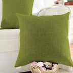 Khooti Jute Cushion Cover | 28x28 Inch | Mehandi | Set of 5 | Throw Pillow Cover for Couches, Chairs, Sofas, Beds, Coffee Tables, Living Rooms, Bedrooms, Modern Boho Design