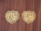 Kridaykraft Metal Shubh Labh Wall Hanging, Golden, Decorative Door Hanging, Swastik Design, 11 cm, 80 gm