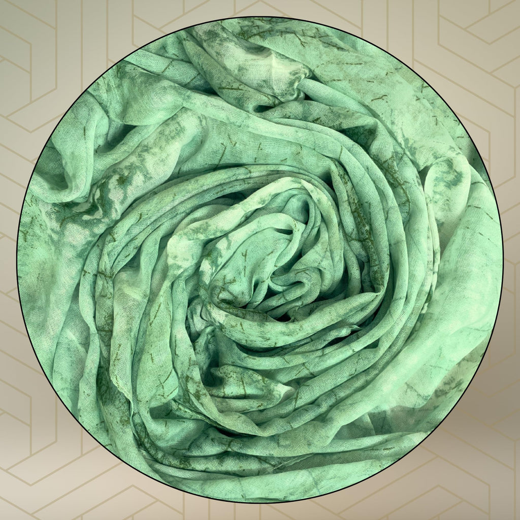 FAHABO Digital Print Mal Mal Cotton Scarf for Women – Soft, Lightweight Hijab, Head & Neck Wrap | Stylish Fashion Scarf (Fern Green)