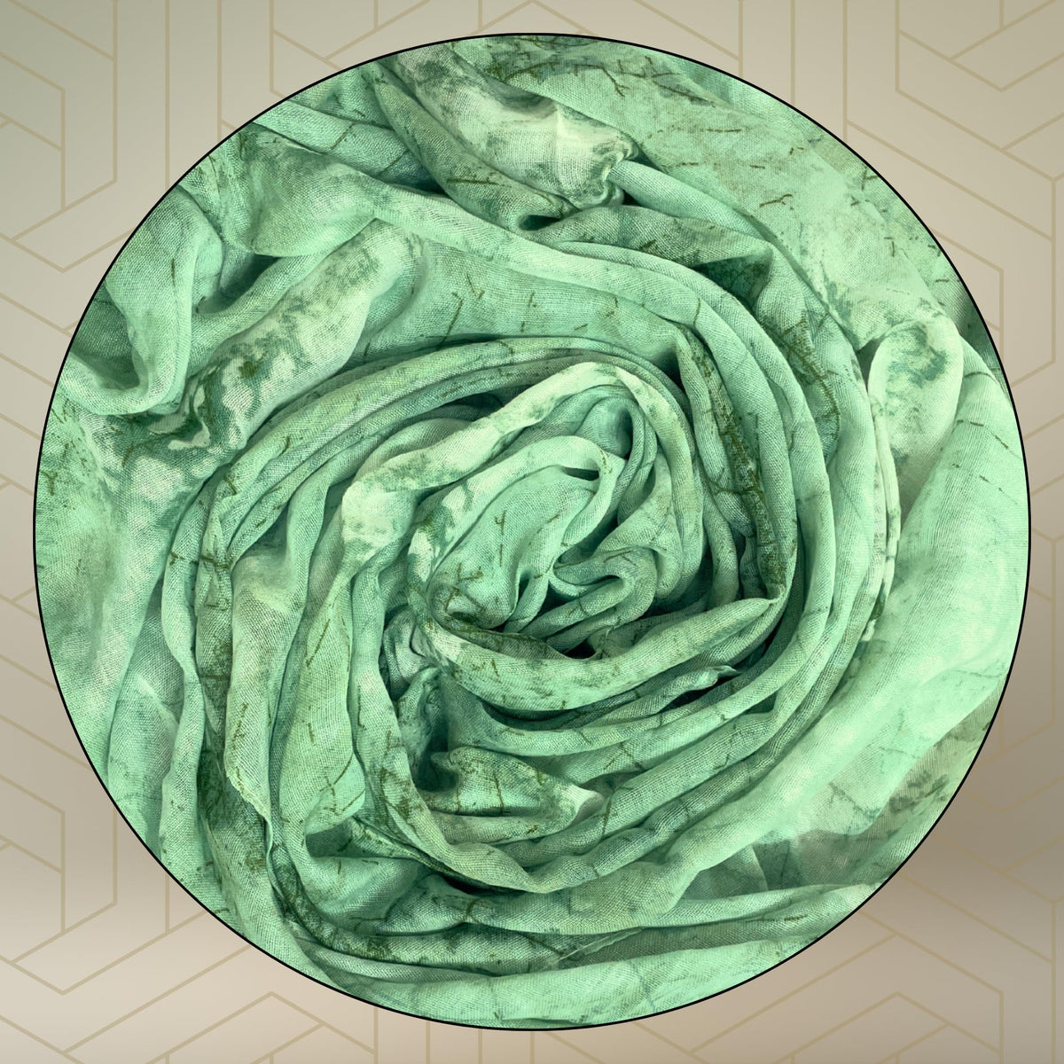 FAHABO Digital Print Mal Mal Cotton Scarf for Women – Soft, Lightweight Hijab, Head & Neck Wrap | Stylish Fashion Scarf (Fern Green)