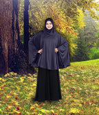 Mehar Hijab's Modest Women's Stylish Instant Sleeve Hijab Solid Polycotton Feel Good Fabric HANANA Sleeve Hijab Free Size (Navy Blue)