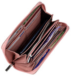 URBAN FOREST Rose Pink Leather Handbag & Leather Wallet Set for Women