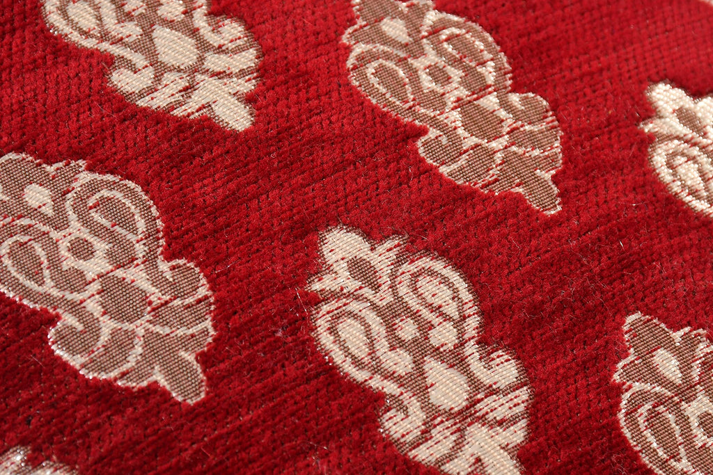 DECOMIZER Jacquard Geomteric Cushion Covers 16 inch x 16 inch Set of 2 Ethnic Motifs Cushion Covers,Design- Ambi,Color- Maroon-240 TC