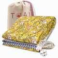 TOAIArt Premium Jaipuri Dohar | AC Blanket Summer Quilt | Hand Block Printed | 3 Layers | Reversible | 150GSM 100% Mulmul Cotton | 100% Cotton Flannel Filling | Single 60 X 90|MohanVan Kafalo