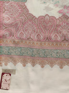 Naureen Women Faux Pashmina Kani Shawl, Floral Artwork, Warm and Soft, 40x80 inch