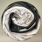 FAHABO Scarf Woman Premium Self-Woven Jersey Scarves | Hijab Scarf | Headscarf | Neck Scarf | Stoles | Wraps (Shades of Black)