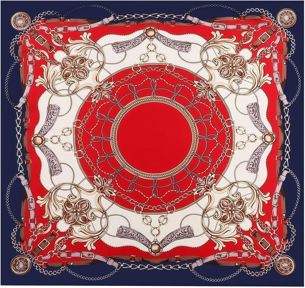 NALNIZ Silk Stylish Scarf, Head Scarves for Women, Stain Square Scarf for Hair Wrapping, Soft Comfy Neck Scarf for Ladies (90x90cm)