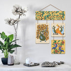 Artvibes Indian Folk Art Peacock & Bird Wooden Art Decoration Item for Living Room | Garden Balcony| Stylish Modern Decor Item | Festive Decor | Aesthetic Wooden Decor | Ideal Gifts (WH_6523N)