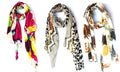 bratkrok WOMEN'S TRENDY FLORAL PRINTED RAYON SCARVES/STOLES MULTICOLOUR (PACK OF 3)