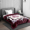 Signature Super Soft Double Layered Blanket for Extreme Winters(1200 GSM) (Single Bed, Sleepy Head- Rosy Red) Kafalo