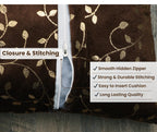 RD TREND® Velvet Rectangular 12x18 Inches Cushion Covers Set of 2 | Throw Pillow Covers for Sofa, Bed & Living Room | Perfect for Home Décor Chocolate Brown
