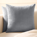 Encasa XO Corduroy Cushion Covers, No Inserts, Set of 2, Blue Grey