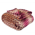 A Brand New - Umi Premium Plush AC Blanket - Lightweight Luxurious Soft Zigzag Flannel Blanket, Super Soft Cozy and Comfy for Couch - (Single - 139 x 228 CM, Cream & Maroon)| TC - 200 Kafalo