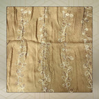 FAHABO Scarf for Women Stylish Pleated Viscose Cotton with Embroidery and Tassels | Hijab Scarf | Stole | Soft, Lightweight, and Latest Scarves | 72 x 33 Inches (Toffee Brown)