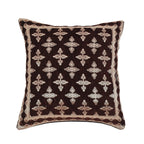 DECOMIZER Jacquard Geomteric Cushion Covers 24 inch x 24 inch Set of 2 Ethnic Motifs Cushion Covers,Design- Plus,Color- Coffee