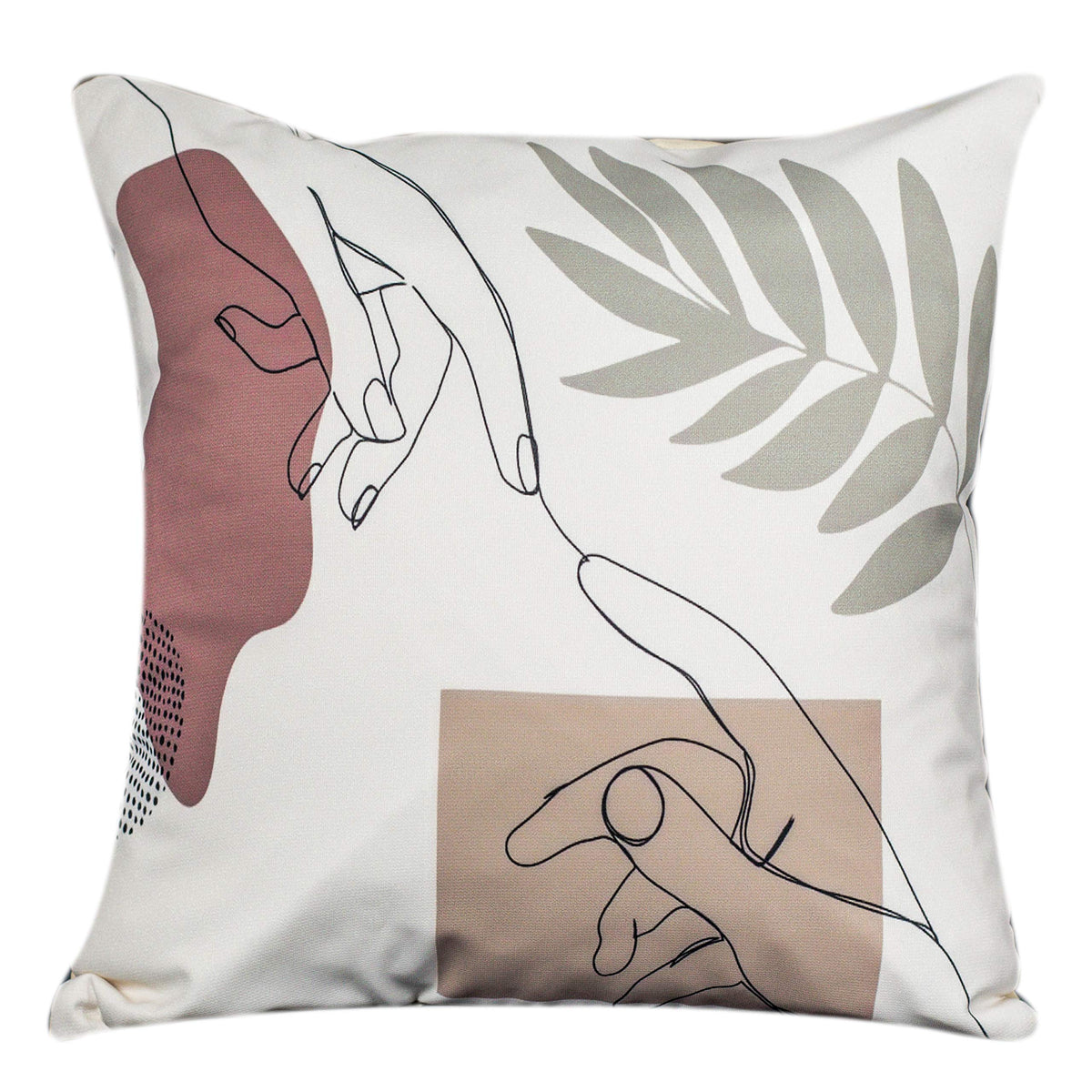Vendola Mocha Microfiber Satin 250TC Cushion Pillow Covers, Coffee Brown, Set of 5(Modern Art,12x12)
