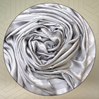 FAHABO Scarf Woman Premium Self-Woven Satin Silk Scarves | Hijab Scarf | Headscarf | Neck Scarf | Stoles | Wraps (Shadow Silver)