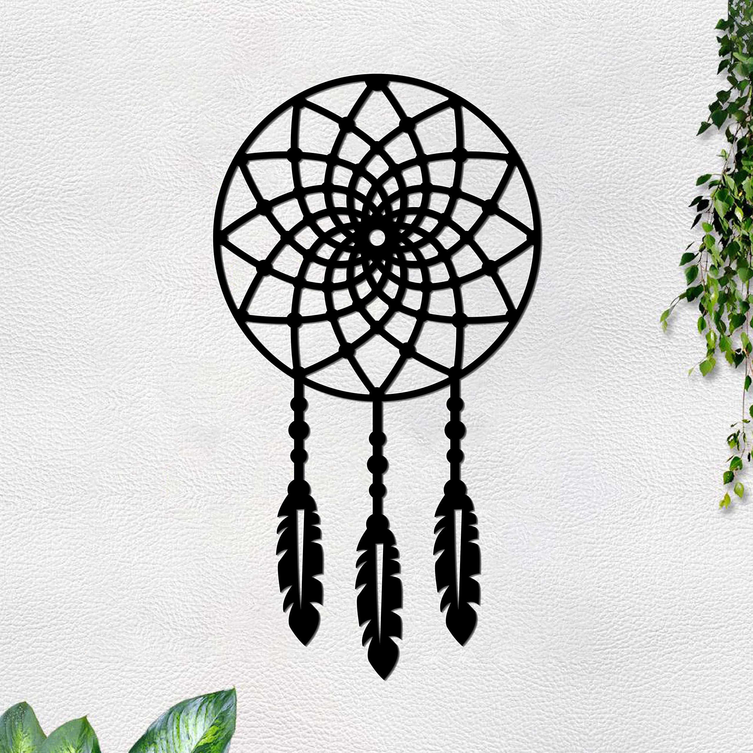VIBECRAFTS Amazing Dream Catcher MDF Wooden Wall Hanger for Home Decor|Office|Gift (WHVC1Pcs1_50006)