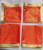 Lakshmi Maa Collection's Rumala Sahib Double Set(Red with Gota- 4 PEC.)