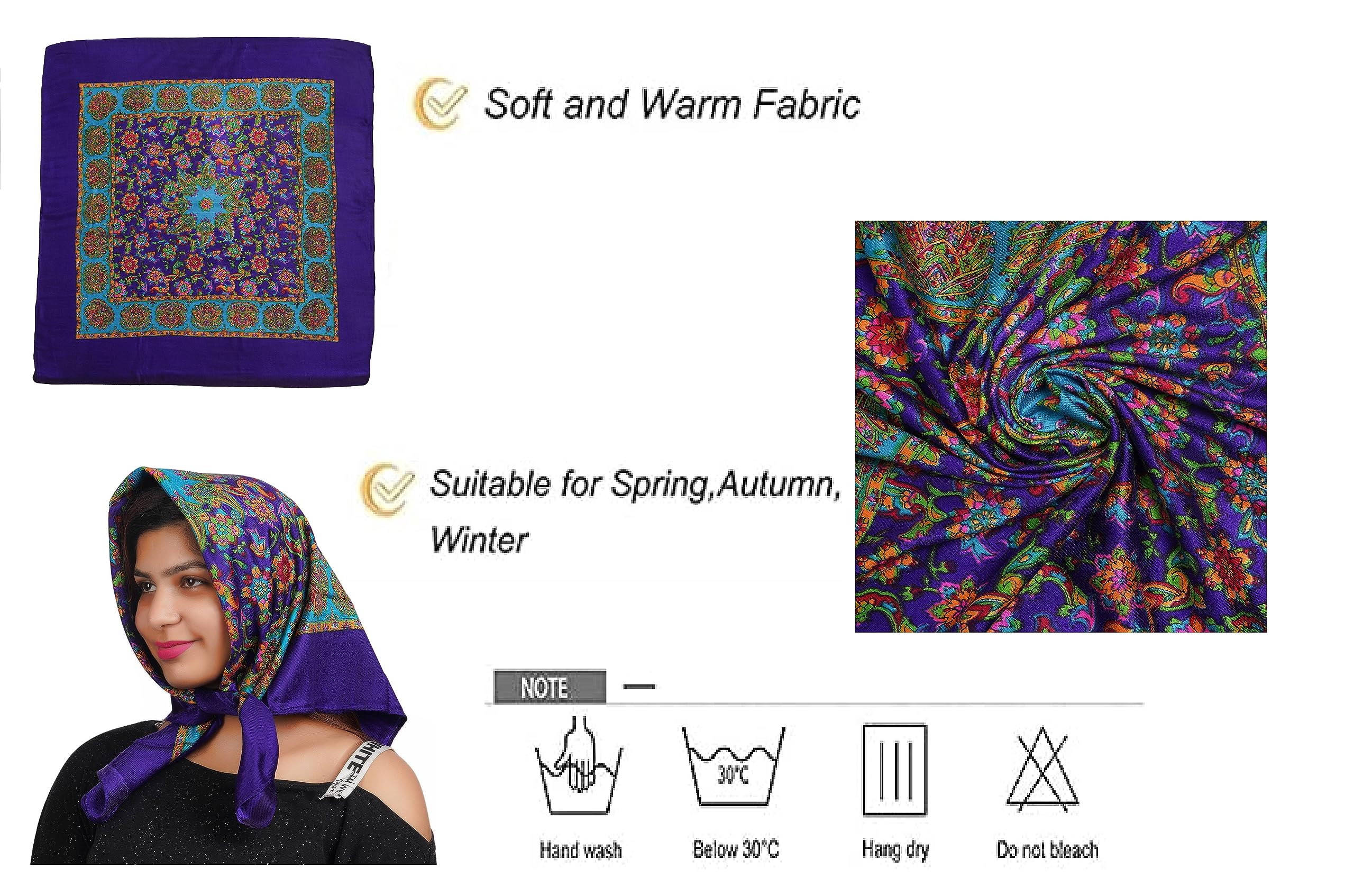 KETKAR Wome Scarf for Winter, Cozy Warm for Winter_Pack Of 1,Blue
