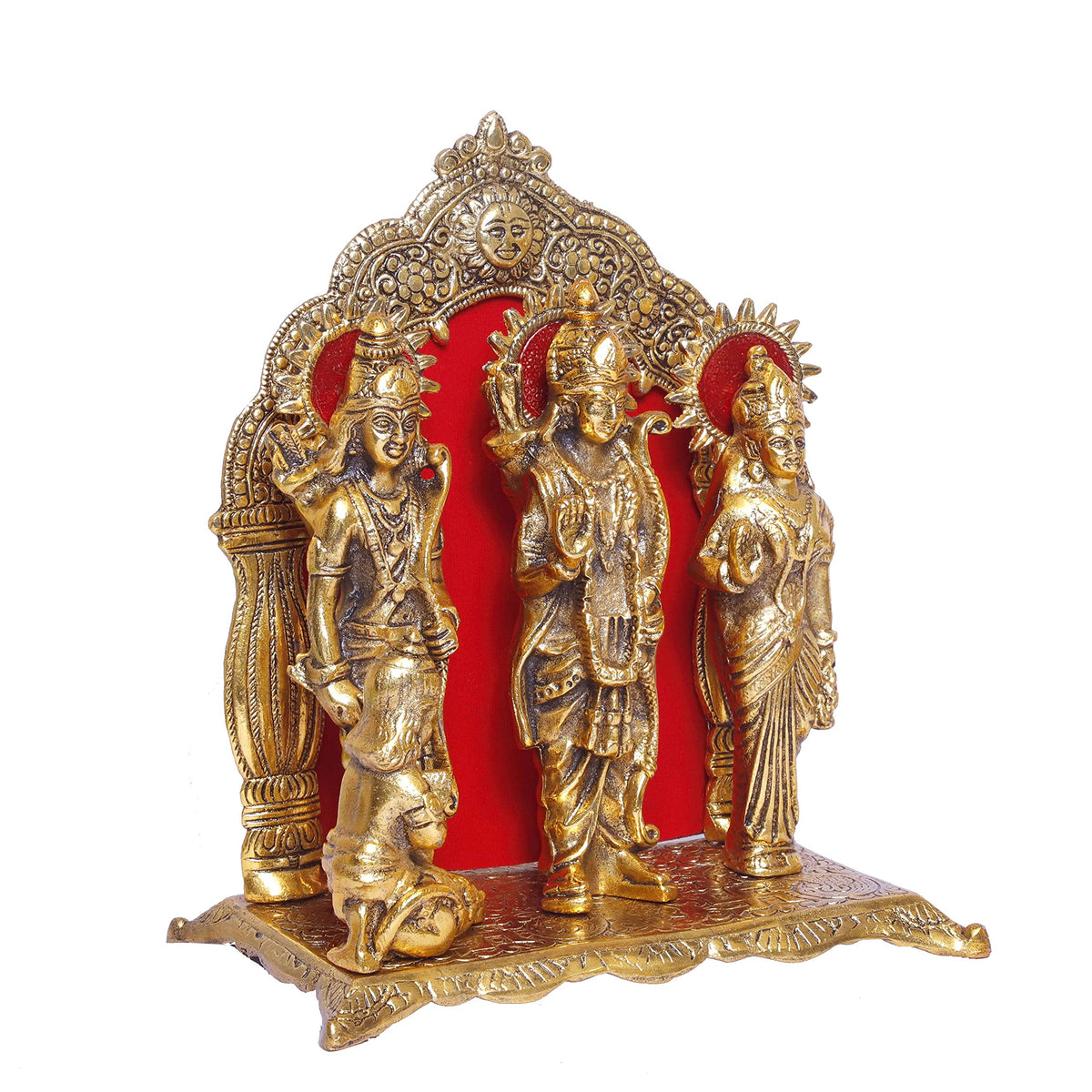 Prince Home Decor & Gifts Gold Plated Ram Darbar Hanuman Ram Sita Laxman Statue Idol