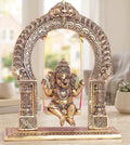 KridayKraft Ganesh ji dori jhula Idol, Ganpati Idol on Swing jhula for Temple Pooja, Ganesh Metal Statue Home, Office & Table Decorative, Religious Showpiece Figurines