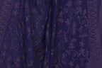 AKSHAR LLC Miss India Women's Chiffon Dupatta with Karachi Embroidery Work_027 (blue)
