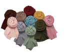 ICW Women Soft Chiffon Georgette Scarves Shawl for Female Stoles Long Scarf Wrap Head Scarves (Pack Of 10), Assorted
